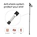 ENKEEO Trekking Poles Anti Shock & Quick Lock Hiking Poles Ultralight Collapsible Trail Walking Stick with Durable Aluminum (Black and Orange, 1 Pair / 2 Pack)