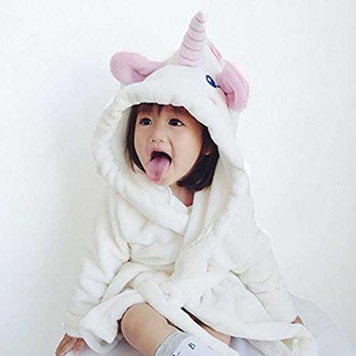 Unicorn Hooded Baby Towel &amp; Bathrobe, Ultra Soft Unicorn Baby Animal Hooded Towel, Warm &amp; Snuggly Ultra Plush Unicorn Bath Robe for Girls &amp; for Boys (Small)