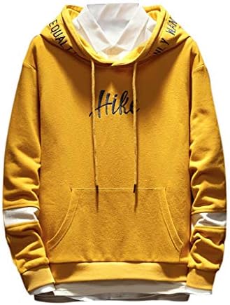 Rikay Mens Letter Embroidered Applique Hoodie Hooded Pullover Top Hoodie Hooded Sweatshirt 4 Colors Size M-3XL
