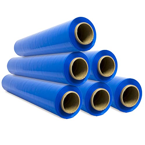 Packaging Film, Blue Film, Paper Film, Furniture Protector Roll, Moving Boxes, Plastic Cover 50 cm x 300 m Stretchable – SIDI (6 Units, Blue)
