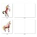 The Best Card Company Assorted Watercolor Animal Blank Greeting Card Box Set - Incl. 10 Unique Notecards Designs + Envelopes, Thank You, Invitations, More - Funky Rainbow Unicorns AM6748OCB-B1x10