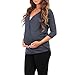 Mother Bee Maternity Criss Cross Maternity and Nursing Wrap Tunic Navy
