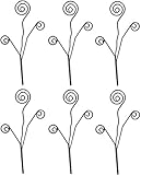 Creative Hobbies® Silver Wire, 3 Scroll Photo Card Note Holder Picks for DIY Craft & Gift Making, Pack of 6