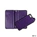 iPhone 5C Case, xhorizon TM FLK Premium Leather Folio Case [Wallet Function] [Magnetic Detachable] Fashion Wristlet Purse Soft Flip Multiple Card Slots Case Cover for iPhone 5C (Purple)