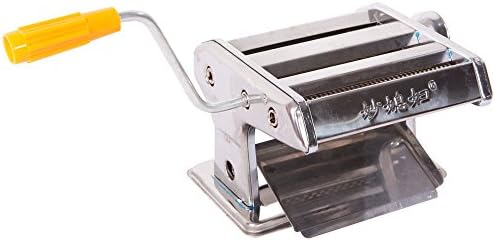 Dual Blade Stainless Steel Noodle Making Machine Manual Hand-cranking Operation Silver