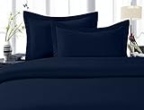 100% Cotton- Duvet Cover Set with Buttons Enclosure, 300TC - Solid Navy, Twin/Twin Extra Long (XL), 2PC Duvet Covers