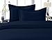 100% Cotton- Duvet Cover Set with Buttons Enclosure, 300TC - Solid Navy, Twin/Twin Extra Long (XL), 2PC Duvet Covers