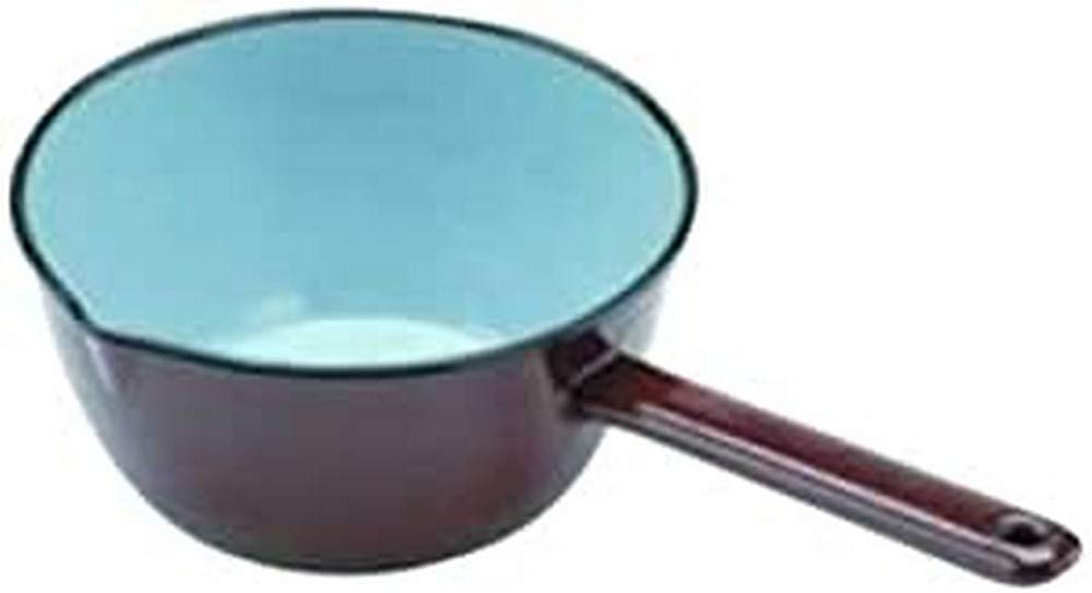 IBILI Conical Saucepan with Spout, Brown, 18 cm, Enamelled Steel, Suitable for Induction Hobs