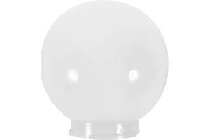 Zerodeko 6 Inch White Acrylic Globe Replacement Lamp Shade for Outdoor Wall Fixtures Porch Light Cover Patio and Post Lamp Sh