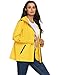 LOMON Rain Jacket Women Packable Pouch Lightweight Raincoat Travel Hiking (Yellow,S)