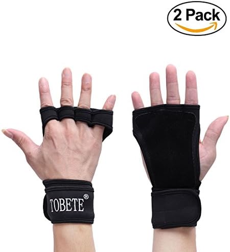 Tobete Cross Training Gloves Neoprene Weightlifting Grips Wrist Support Tool