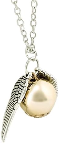 Quidditch Flying Golden Snitch Replica Necklace (Silver)