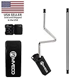 Collapsible Straw with Case, Reusable Stainless Steel Straw, Myeco Medical-Grade Food-Grade Portable Drinking Straw, Eco-Friendly Silicon Straw with Keychain and Hard Case, (Black)