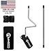 Collapsible Straw with Case, Reusable Stainless Steel Straw, Myeco Medical-Grade Food-Grade Portable Drinking Straw, Eco-Friendly Silicon Straw with Keychain and Hard Case, (Black)