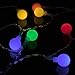 Whonline 2Pack 50LED Globe String Lights - 16.4ft Waterproof Ball String Lights 8 Mode for Bedroom, Garden, Christmas Tree, Wedding, Party Decoration