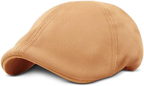 EmejiaSales Duck Mesh Summer Gatsby cotton Cap Mens Ivy Hat Golf Driving Sun Flat Cabbie Newsboy (SANDY BROWN)