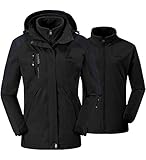 TBMPOY Women's 3-in-1 Winter Jacket Outdoor Waterproof Softshell Rain Jacket