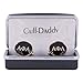 Cuff-Daddy Alpha Phi Alpha Black Gold Cuff Links - One Pair with Presentation Gift Box