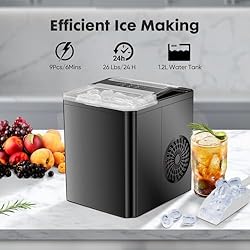 DUMOS Countertop Ice Maker, Portable 1.5L Ice