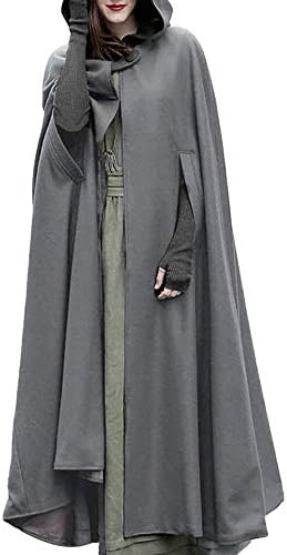 Leoy88 Women Trench Coat Open Front Cardigan Jacket Coat Cape Cloak Poncho Plus