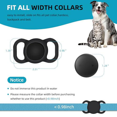 Dog Tracker Without Subscription - Compatible with Google Find Hub (Android Only) - SmartTag GPS Dog Tracker with Waterproof Silicone Protective Case (Pack of 1)
