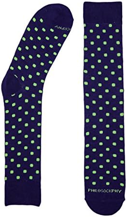 PHILOSOCKPHY Funky Socks-Men Socks-(I Like Small Dots)-Funky Dress Socks Designs