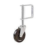 Shepherd Hardware 9785 9785E Spring Loaded Gate Caster, 4-Inch, Black