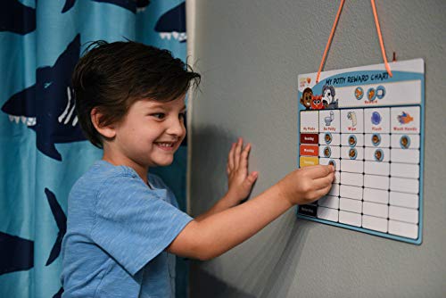 Potty Training Chart for Girls, Boys, Multiple Kids by Learn Laugh Love Kids - Potty Reward Chart for Toddlers Motivates & Rewards Potty Training Activities - Magnetic Potty Chart with Fun Magnets - Thumbnail 4