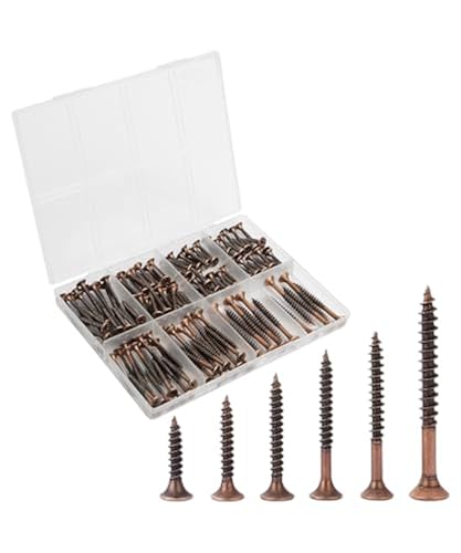 Mr. Pen- Wood Screws Assortment Kit, 152 pcs, 6 Sizes, Bronze Wood ...