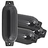 Best-Choice-Products-SKY1388-Black-85-x-27-Vinyl-4-Ribbed-Marine-Boat-Fender-Bumper-Dock-Shield-Protection