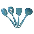 Calypso Basics by Reston Lloyd Melamine Utensil Set, 4-Piece, Turquoise