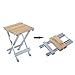 Outsunny Height Adjustable Folding Outdoor Picnic Table w/ 4 Seats - Natural Wood and Silver