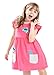 Fiream Girls Summer Casual Dresses Cotton Short Sleeves Flower Dresses