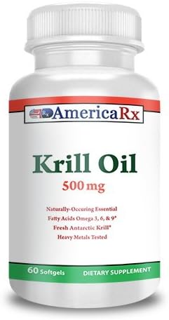Rich Source of Omega 3 6 9 Fatty Acids in Krill oil 500mg Softgels 60 ea