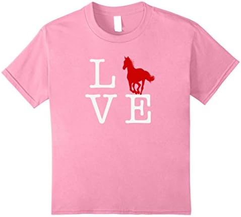 Kids Horse Love Shirt Riding Gift Animal Lover Vets T-Shirt 8 Pink