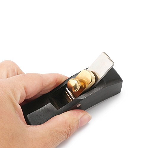 Ebony Hand Planer, 0.3 inch Blade Width EnPoint Woodworking Hand Plane Craftsman Planer Curved Bottom Concave Wood Small Plane for Joinery Woodcraft Guitar Violin Viola Cello Wooden Music Instrument - Thumbnail 5