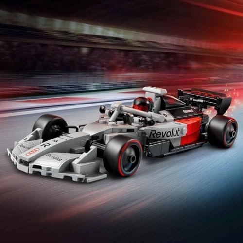 Speed Champions Audi Revolut F1 Team R26 Rennwagen Spielzeug - Modellbauset mit sammelbarer Rennfahrer Minifigur - Geburtstagsgeschenk für Jungen ab 10 Jahren & jugendliche Motorsportfans - 77259