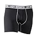 Mens Tagless Anti-Chaffing Underwear Moisture Wicking Boxer Briefs for Running, Workout by X31 Sports (Black, Large)