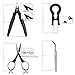 DIY Tool Kit for Home and Jewelry Repairs, 8 in 1-Pliers Ceramics Tweezers Stainless Steel Tweezers Folding Scissors Jig Screwdriver Brush