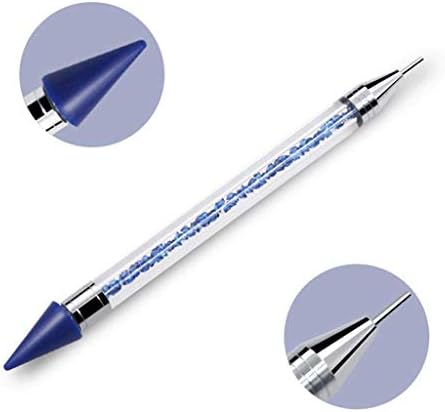 2 Pack Diamond Painting Tools Drill Pen Rhinestone Picker Pencil Dotting Pen Dual Ended Acrylic Handle Nail Art DIY Decoration Tool 5D DIY Painting Accessories for Adults Cross Stitch (Blue)