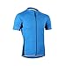 ARSUXEO Men's Slim Fit Cycling Jersey Short Sleeves Bike Bicycle MTB Shirt Blue Size X-Large