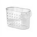 iDesign Small Suction Shower Basket for Bathroom Storage - Clear - Made in USA