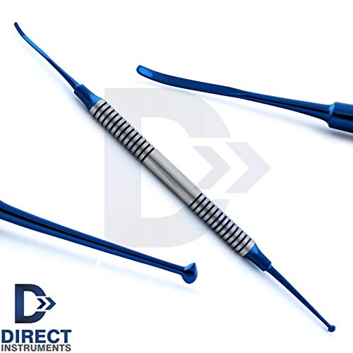 Composite Instruments Dental Plastic Filling Tools Set 6Pcs Titanium Blue Restoration Cavity Preparation Carvers Contouring Plugger Ball Burnisher Spatula