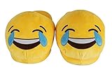 Emoji Cute Cartoon Kids/Teens Slippers - Warm Cozy Soft and Funny Comfort - Slip Grip Bottoms Slipper