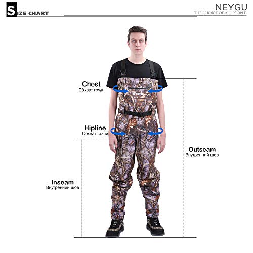 NEYGU Chest Waders Waterproof Breathable Fishing Wader Camo Hunting Pants, XXL - Thumbnail 2