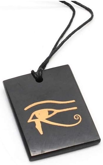 Shungite Pendant "Eye of Horus" (Rectangular)