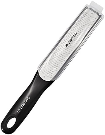 Cheese Zester Grater Kitchen Tool,Sharp Fine Stainless Steel Blades,With Cover&amp;Cleaning Brush(Black)