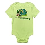 CafePress - Never Too Young to Start Camping Infant Creeper - Cute Infant Bodysuit Baby Romper