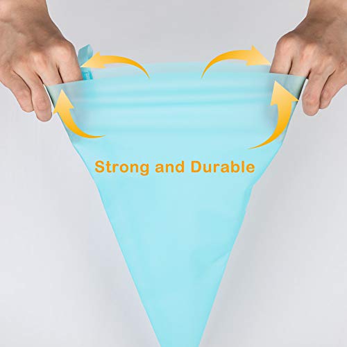 Qozary Reusable Decorating Bags, 9 Pack Silicone Piping Icing Bags, 27 Pieces Cake Decorating Tools with 9 Pastry Bags, 9 Standard Couplers and 9 Ties, Baking Supplies Kit for Cake, Cupcake, Cookies