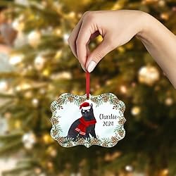 Black British Shorthair Cat Christmas Ornament 2024